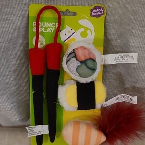 Leaps & Bounds Bounce & Play sushi bento cat toy